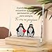 Imagen de Rebundex Pinguino Regalos para Parejas San Valentin Regalos Mujer Originales para Hombre Originales para Mujer Cumpleaños Placa Acrílica de Pingüino para Hombre Navidad Aniversario Pareja Novio Novia