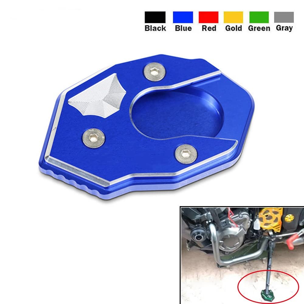 Xitomer Motorcycle Side Stand Enlarger For Kawasaki Ninja ZX-10R/RR (2016-2024) - Black Aluminum Plate