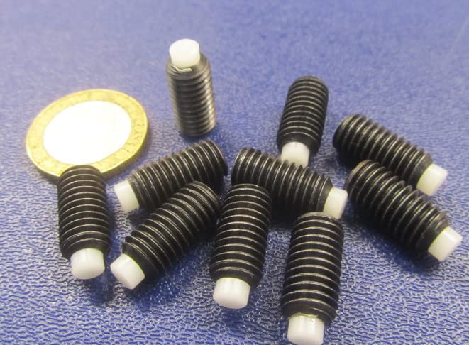 Black Oxide Steel Nylon Tip Set Screw M8 × 1.25mm x 16 mm Thread Length 10 pcs