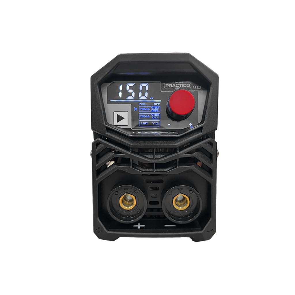 Solter PRACTICO 150 LD – Inverter de Soldadura MMA/LIFT TIG 150A (20%) | Compacto y Ligero | 220V | Electrodos Ø2,5/3,2mm | Equipo Profesional con Protección Térmica y Ventilación Forzada