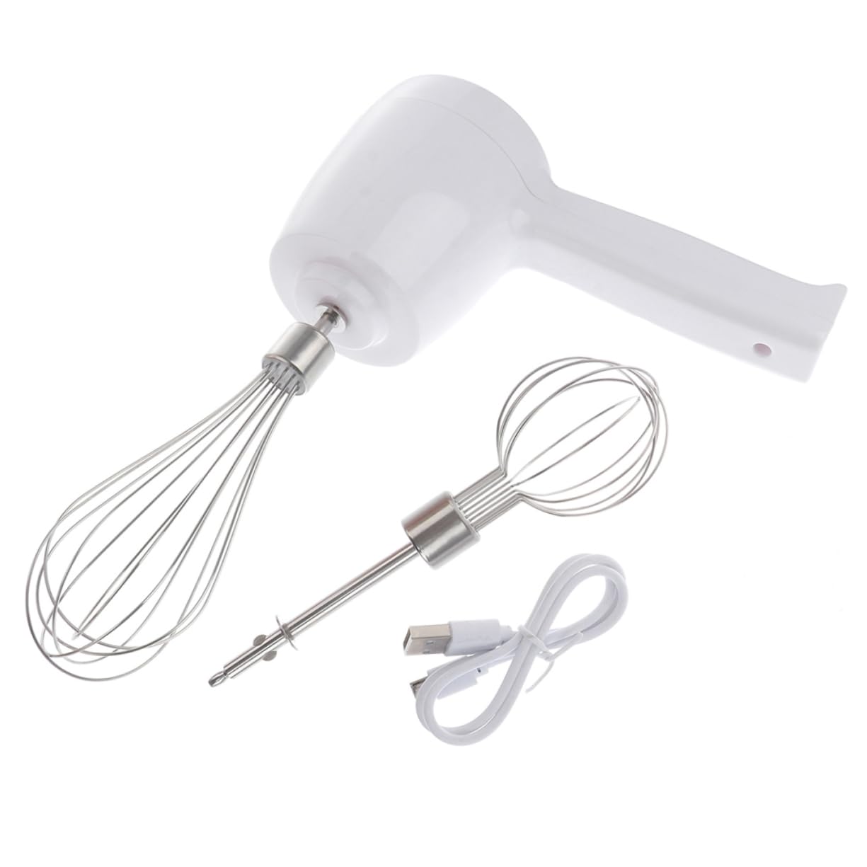 OKUMEYR 1set Cordless Beater Adjustable Usb Rechargeable Handheld Kitchen Mixer Detachable Whisk and Whipping Tools Speed for Cooking and Baking for Eggs and Dressings