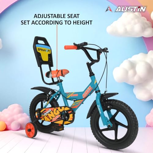 Image of Austin Tango Kids Bike - Comfort & Convenience with Side Support Backrest and Chain Cover (14T Road Cycle)
