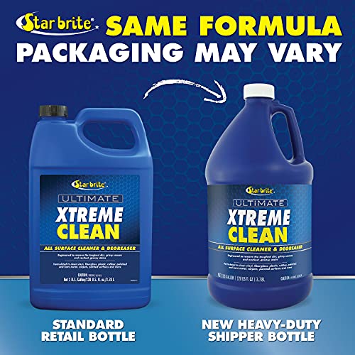 Star Brite Ultimate Xtreme Clean - High-Performance All-Surface Cleaner Degreaser, Ideal For Aluminum, Fiberglass, Plastic, Chrome, Stainless, Leather, And Rubber Surfaces - 128 Oz Gallon (083200) #TOP5