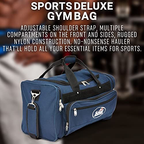 Schiek Sports Deluxe Gym Bag - Nylon Fabric Workout Bag With Adjustable Shoulder Strap #TOP3