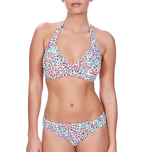 Freya Womens Party Animal Underwire Banded Halter Bikini Top, 28DD, Multi - Image 2