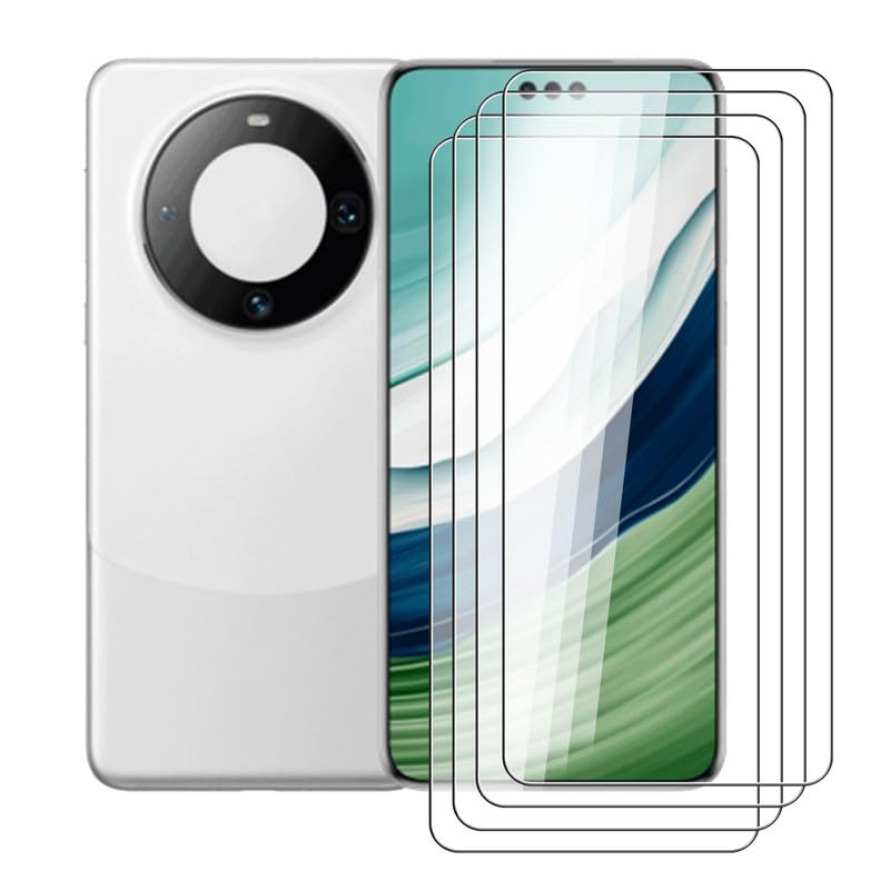 AQGG 4 Pack Screen Protector for Huawei Mate 60 Pro (6.82"), 9H Hardness - HD - 2.5D Edge - Bubble Free - screen Scratch Resistant Protective Film