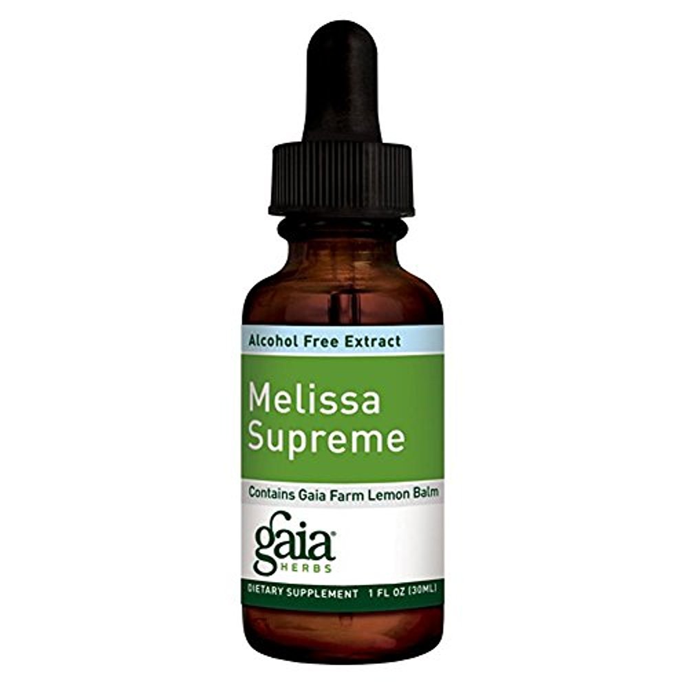 Gaia Herbs Melissa Supreme Supplement, Alcohol-Free, 1-Ounce Bottle (Pack of 2)