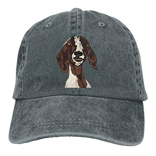Negi Funny Goat 100% Cotton Distressed Baseball Cap Twill Adjustable Dad Hat