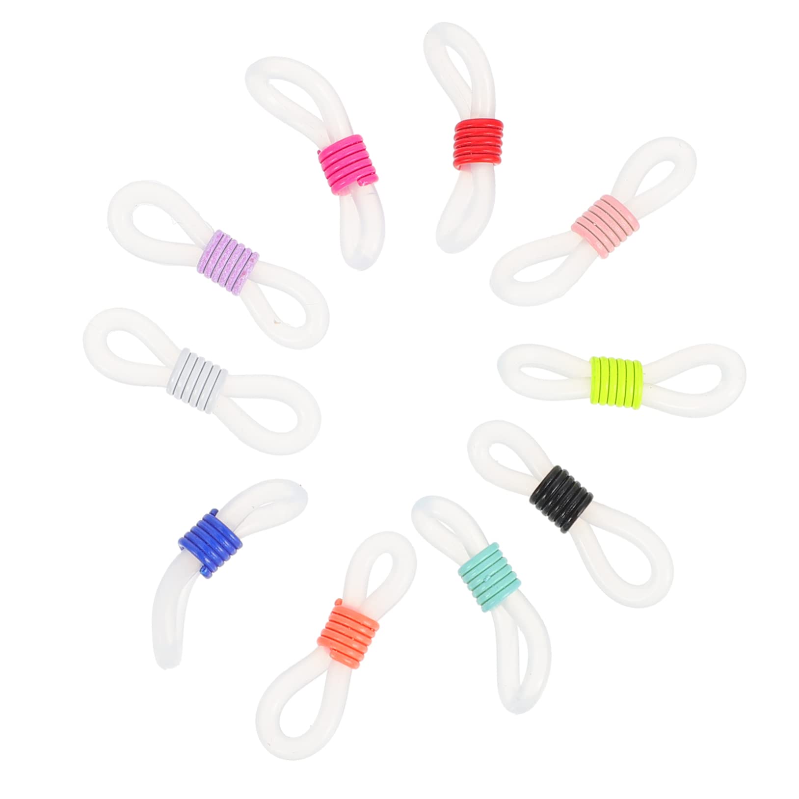 CIMAXIC 50pcs Anti-Slip Connector for Glasses Chain Ends Mask Chain Ends Eyeglasses Retainer