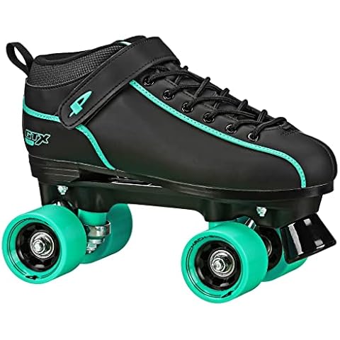 Pacer GTX 500 Performance Speed Rollschuhe, schwarz/blaugrün, Größe M4/W5 Cover