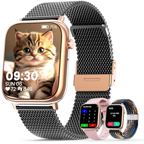 Immagine prodotto: SLOKSFil 2025, smartwatch da donna, 1,83", TFT full touch screen con funzione telefonica, frequenza cardiaca, spO2/24 ore, 100 modalità sport/ciclo mestruale/monitoraggio del sonno, fitness tracker