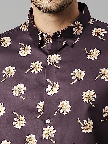Image of Thomas Scott Men's | Printed | Full Sleeve | Slim Fit | 100% Cotton | Spread Collar | Casual Shirt