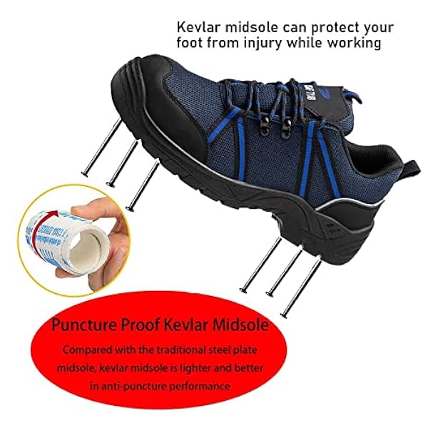 S3 Ademend Beschermende Schoenen Stalen Sneaker,Ademende Veiligheidstrainers Dames Lichtgewicht Veiligheidsschoenen Voor Unisex,▁