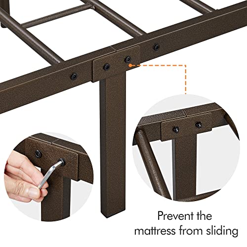 Yaheetech YT-00111671 Classic Metal Platform Bed Frame Mattress Foundation With Victorian Style Iron-Art Headboard/Footboard/Under Bed Storage/No Box Spring Needed/Queen Size Bronze thumb #6