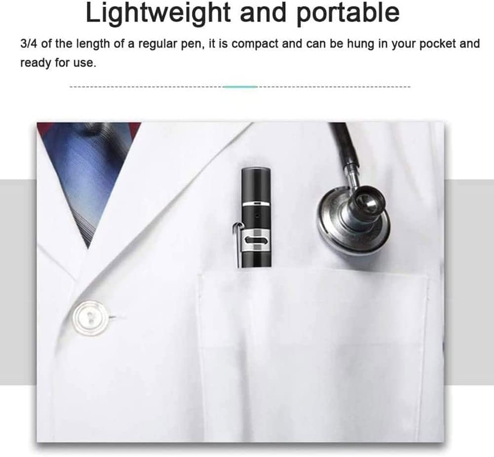 Torcia a Penna per Diagnostica Medica, Infermieri Torce a Penna per Infermieri Ricaricabili USB Luce Bianca/Gialla per Studenti di Medicina Medici