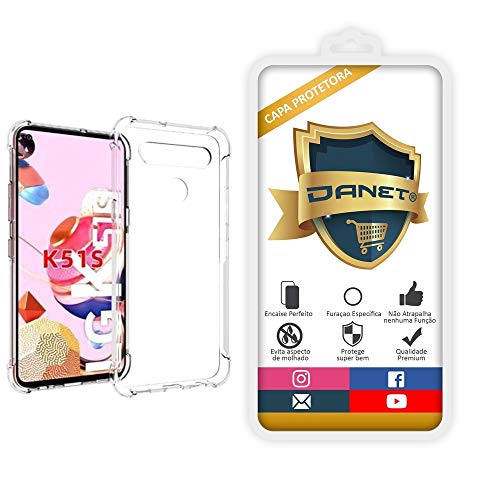 Capa Protetora Para Lg K41s com Tela de 6.55' Polegadas Capinha Case Transparente Air Anti Impacto Prote��o De Silicone Flex�vel - Danet