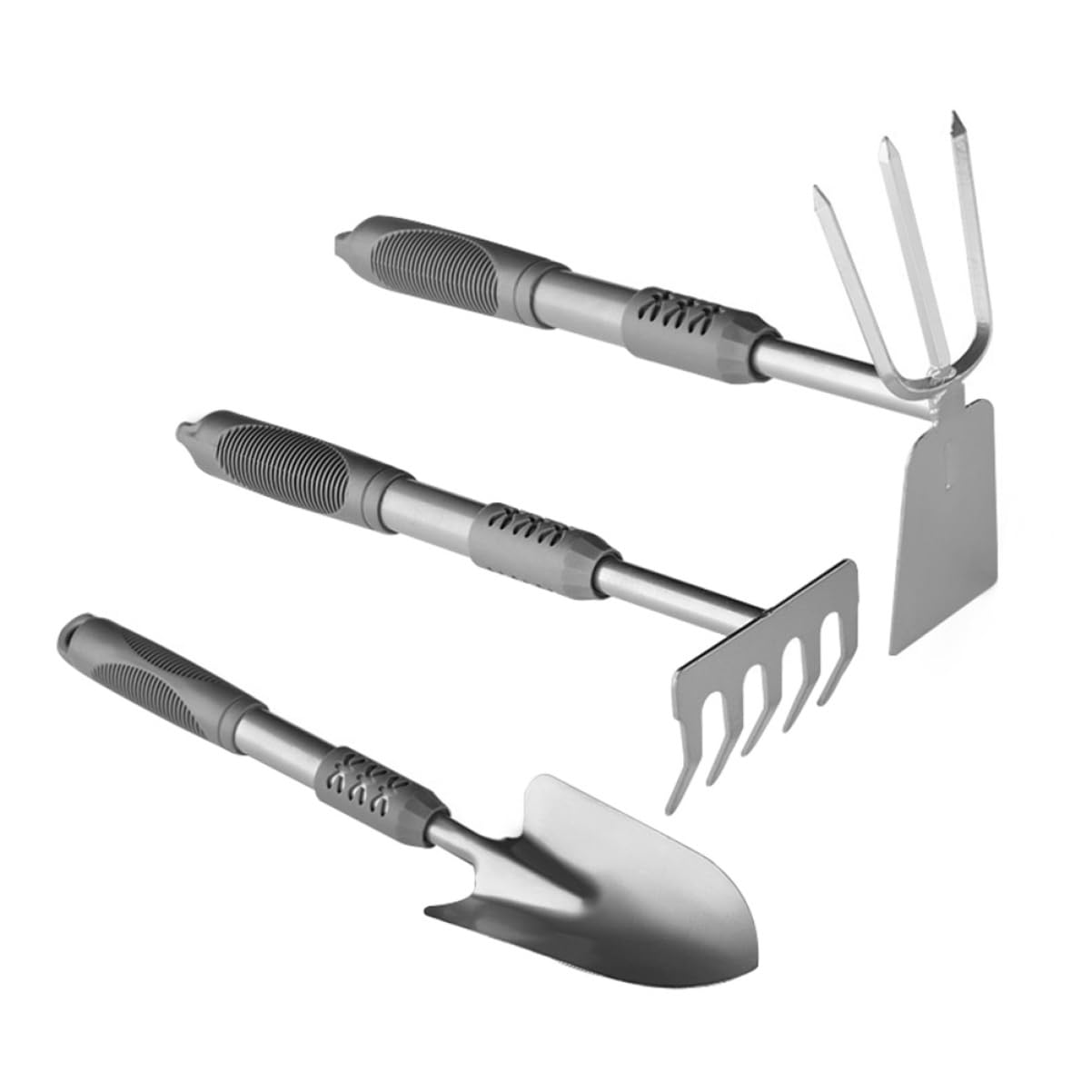 Milisten Ensemble de 3 de Jardinage Multifonctions Outils de Jardinage en Acier Inoxydable pour Plantation et Entretien des Plantes Poignée Confortable et Design Pratique