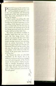 Hardcover MARCEL PROUST. Letters to His Mother. Translated and Edited by George D. Painter and with an Essay by Pamela Hansford Johnson. Book