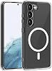 Samsung Galaxy S21 İle Uyumlu Magesafe Wireless Şarj Özellikli Şeffaf Silikon Kılıf,Şeffaf