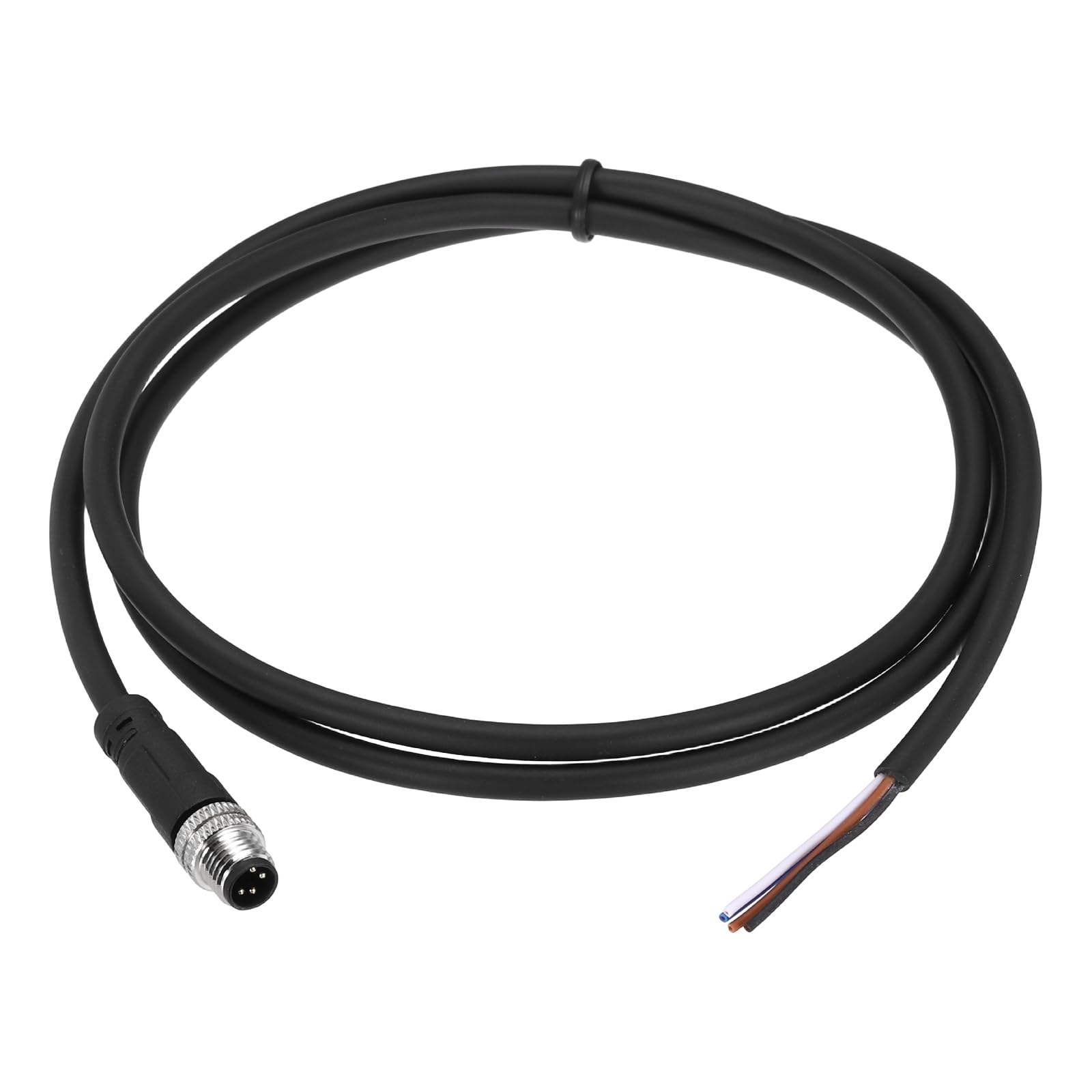 sourcing map M8 4 Pin Straight Male Aviation Connector Cable, 3.3ft Waterproof IP67 Aviation Sensor Electrical Cable
