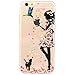 iPhone 6 Case, iPhone 6s Case,JAHOLAN TPU Silicone Gel Soft Clear Case Cover for Iphone 6 6S - Flower Small Girl