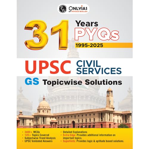 PWONLYIAS UPSC 31 Years PYQs (2025-1995) GS Topicwise Solutions F...