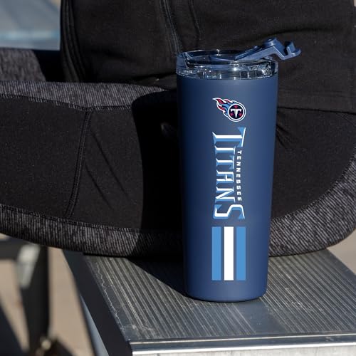 Image of Rico Industries NFL Football 24oz Stainless Steel Tumbler with Lid and Dual Functioning Lid