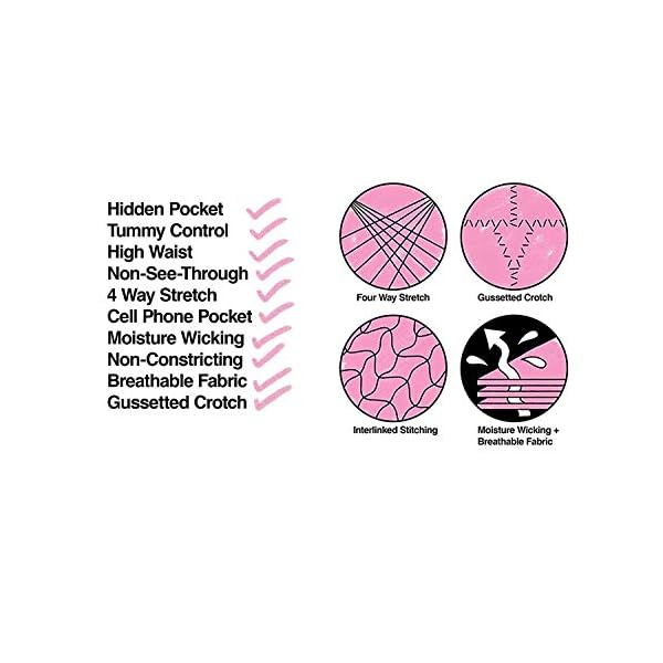 90-Degree-By-Reflex-Womens-Power-Flex-Yoga-Pants 90 Degree by Reflex Power Flex Yoga Pants - High Waist Squat Proof Ankle Leggings with Pockets for Women - Black - Large