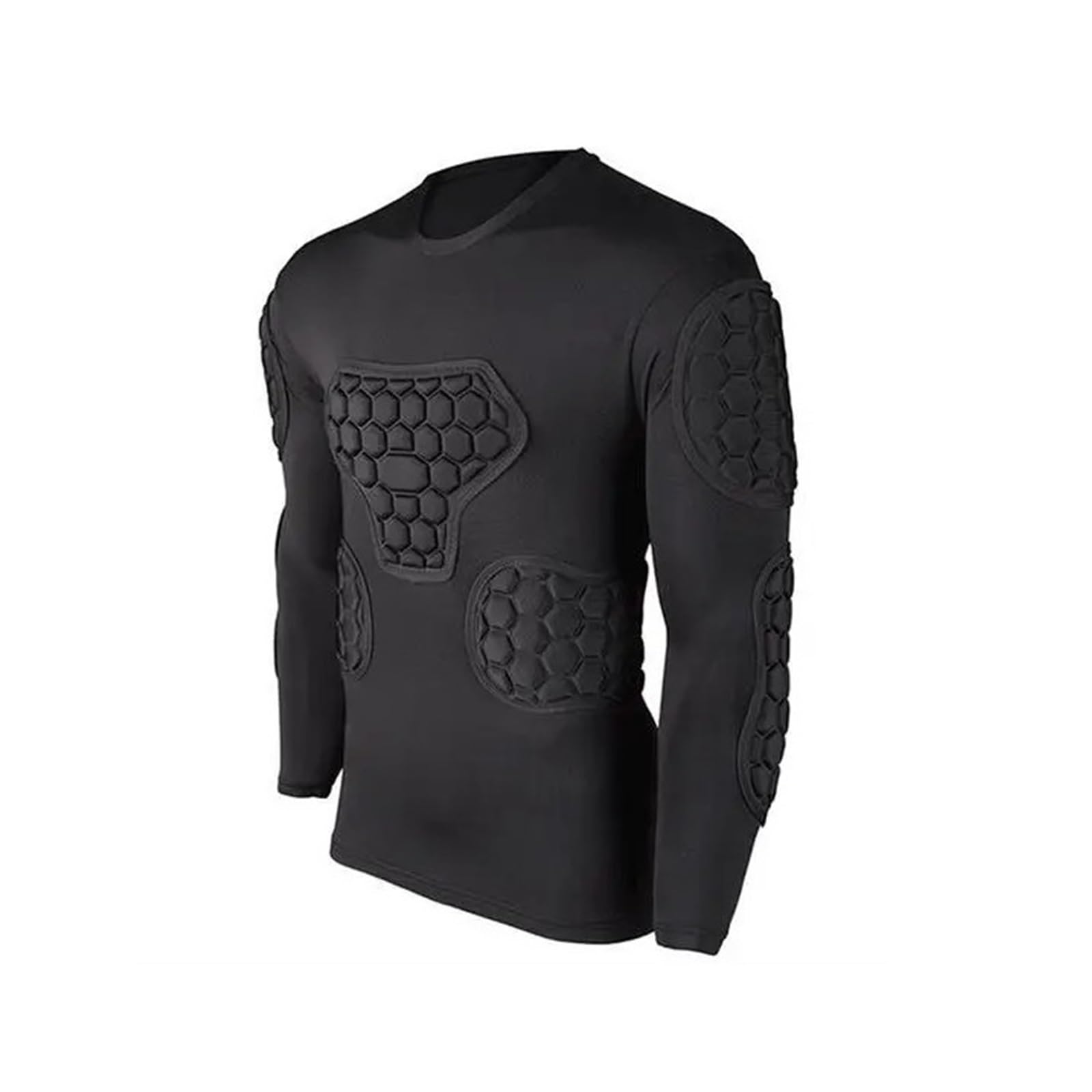Maillot de Football rembourré Maillot de Gardien But Rugby Professionnel, Uniforme avec Protections épaisses en Mousse EVA aux Coudes et Genoux, Pantalon Protection