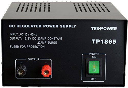 TekPower TP1865 22 Amp DC 13,8 V Fuente de alimentación regulada con protección de fusibles