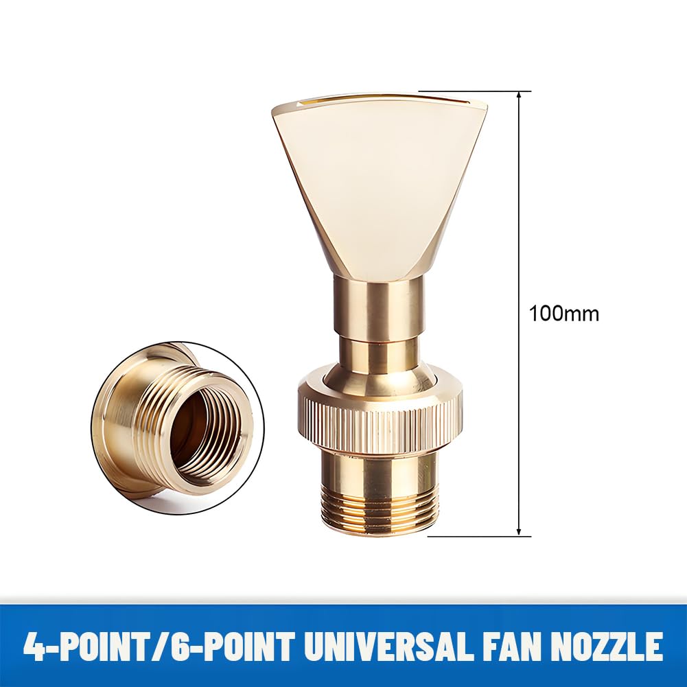 Glomora Adjustable Fan-Shaped Brass Fountain Nozzle - 1/2