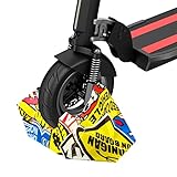 [Características antideslizantes]: el soporte para scooter tiene un cojín antideslizante en la parte inferior y la hebilla superior se puede estacionar de manera segura, lo que puede soportar de manera estable el scooter para evitar que se vuelque.