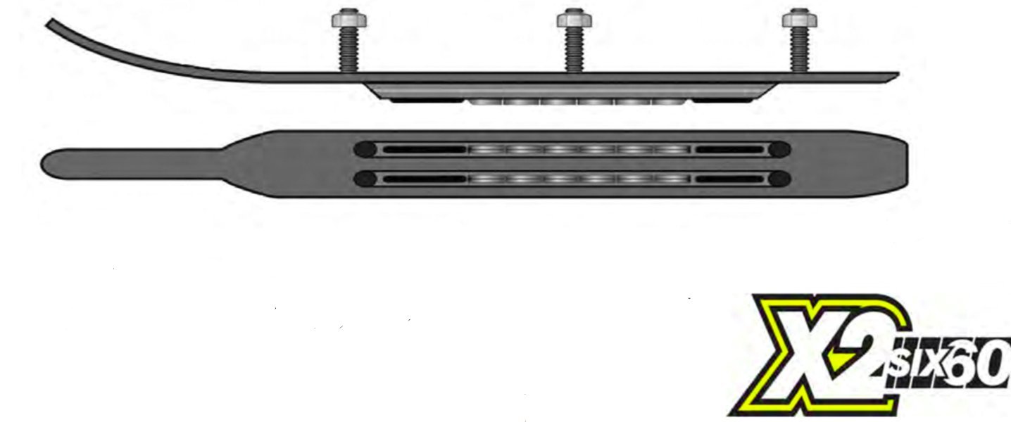 SPI X2 Six60 Wearbar and Carbides for POLARIS 800 PRO RMK/RMK ASSAULT 2011-2015