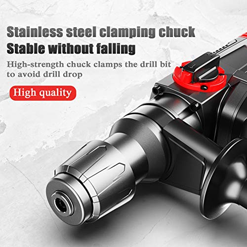 1600W Abbruchhammer Mit SDS-Plus Und 4 Funktionen in 1, SDS-Plus Schlagbohrmaschine, Anti-Vibrationen Am Griff Und… – Bild 4