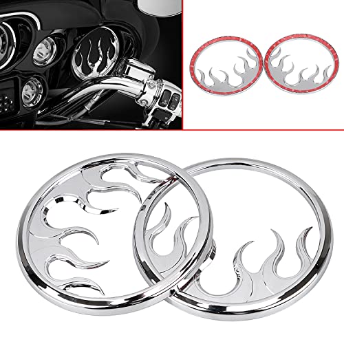 Cubierta delantera de parrilla para parlante moto cromada miniatura 4
