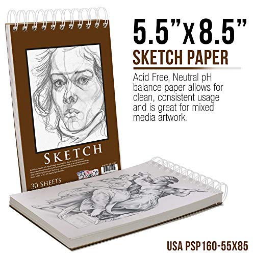 U.S. Art Supply Artist Essentials 20-Piece Set: Watercolor Paper, Sketchbooks & Brush Art Kit - Versatile Drawing, Sketching & Painting Supplies for Beginners to Professionals by U.S. Art Supply - Image 4