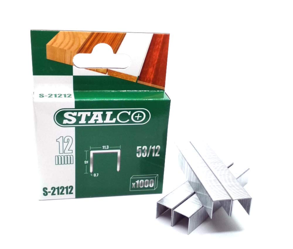 1000pcs 12mm Galvanized Heavy Duty Standard Steel Staple - Type 53/530/A Stalco