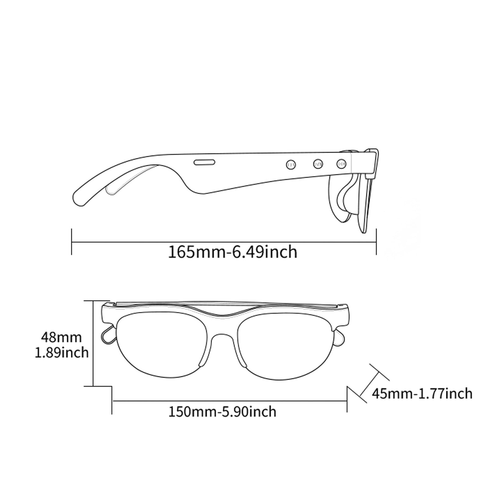 Annadue Gafas Inteligentes con Traductor de Idiomas, Gafas de Traducción Admite 140 Idiomas Incorporados en Micrófono Estándar, Gafas de Sol Bluetooth para Llamadas de Música