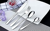 Cutlery, Home Use Stainless Steel Western Tableware, 4-Piece Dinnerware Set knife fork spoon teaspoon by Alytimes