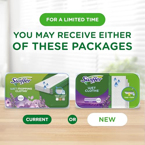 Swiffer Sweep + Mop, Wet Pads Refill, Floor Cleaner for Dirt, Dust, Hair, Cleaning Cloths for Mopping Home, Bathroom, Kitchen, All Purpose Multi-Surface Floor Wipes, Lavender, 12ct - image 8