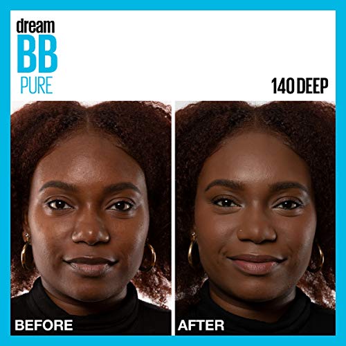 Image of Maybelline Dream Pure Skin Clearing BB Cream, 8-in-1 Skin Perfecting Beauty Balm With 2% Salicylic Acid, Sheer Tint Coverage, Oil-Free, Deep, 1 Count