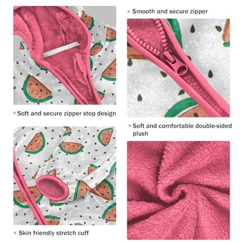 OTVEE Watermelon Seamless Kids Hoodie Jacket Fall Spring Full Zip Warm Outwear Coat3