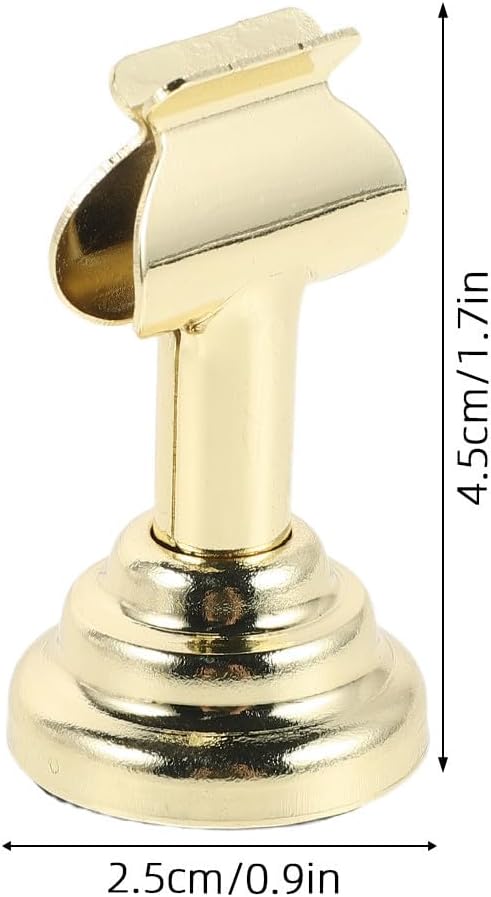 4pcs Elegant Golden Zinc Alloy Place Card Holder round Shape and Sturdy Stability, Business Card Clip for Cafés and Reception Tables, Secure Grip Design and Lasting image 2
