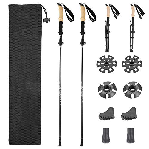 Mtianxy Wanderstöcke Faltbar Trekkingstöcke Teleskop Cover