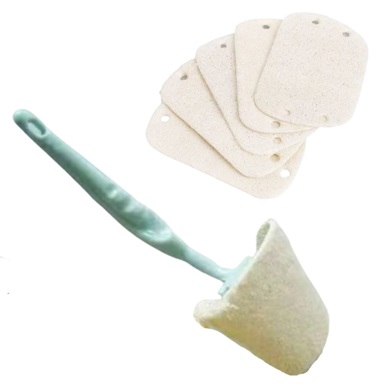 Natural Loofah Sponge Dish Brush with Handle, 2/4 Pack Scrub Brush for Cleaning Kitchen and Washing Dishes, for Sink, Pots, Pans, Cleaning Brushes Tools Color Randomly (1 brush+5 loofah cloth)