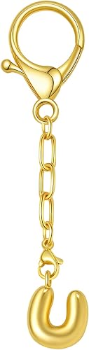 nylry Initial Keychains for Women Gold Bag Charms Letter Purse Charms for Handba