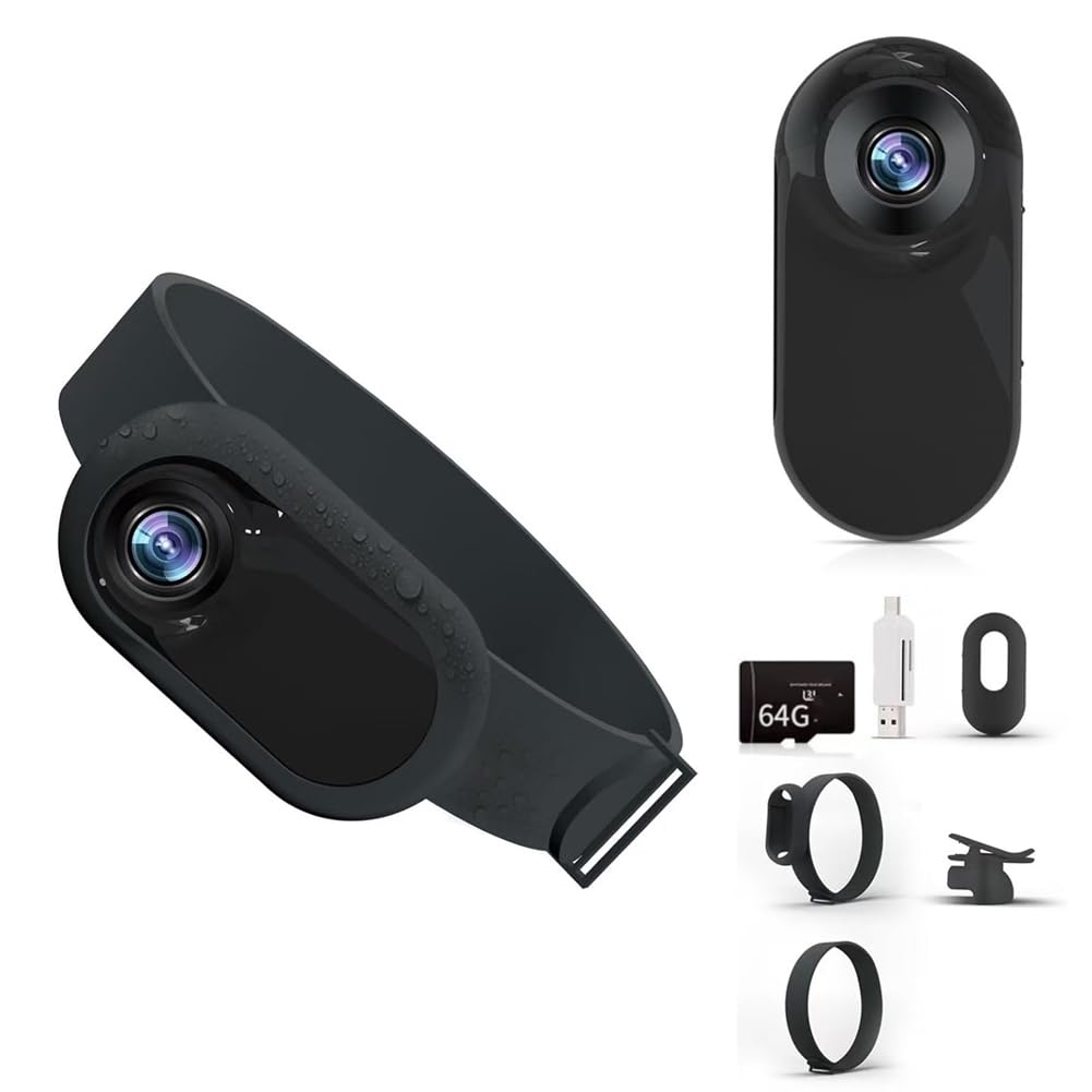 Collar Rastreador para Perros HD 1080P Que No Necesita WiFi, Cámara para Gatos, Collar con Grabación de Video, Regalo para Perros y Gatos, Color Negro
