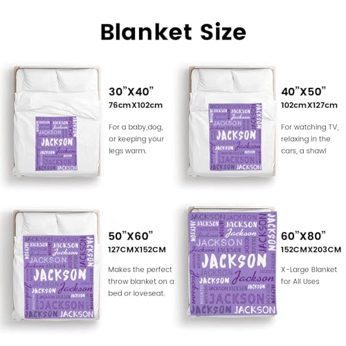 Personalized Name Blanket Customized Baby Blankets for Girls Boys Adults Monogrammed Blankets and Throws Christmas Birthday Mothers Fathers Valentines Day Gift