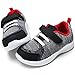 nerteo Kids Shoes Toddler Boys Lightweight Tennis Running Shoes, Fashion Sneakers Dark/Gray Red 9 M US Toddler