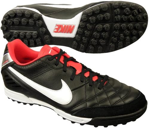 ナイキ ティエンポ ナチュラル 4 レザー TF ブラック×ホワイト